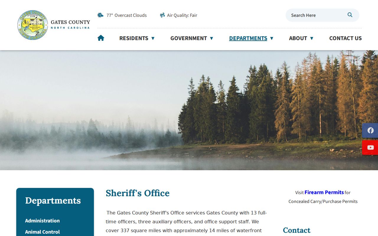 Official Gates County Sheriff Office arrest records information