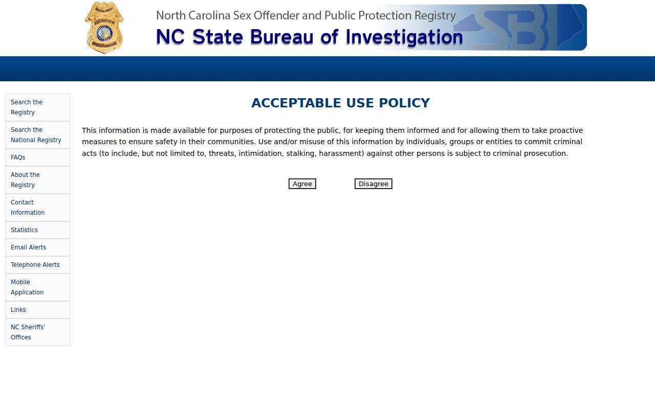 Gates County sex offender lookup on the North Carolina registry