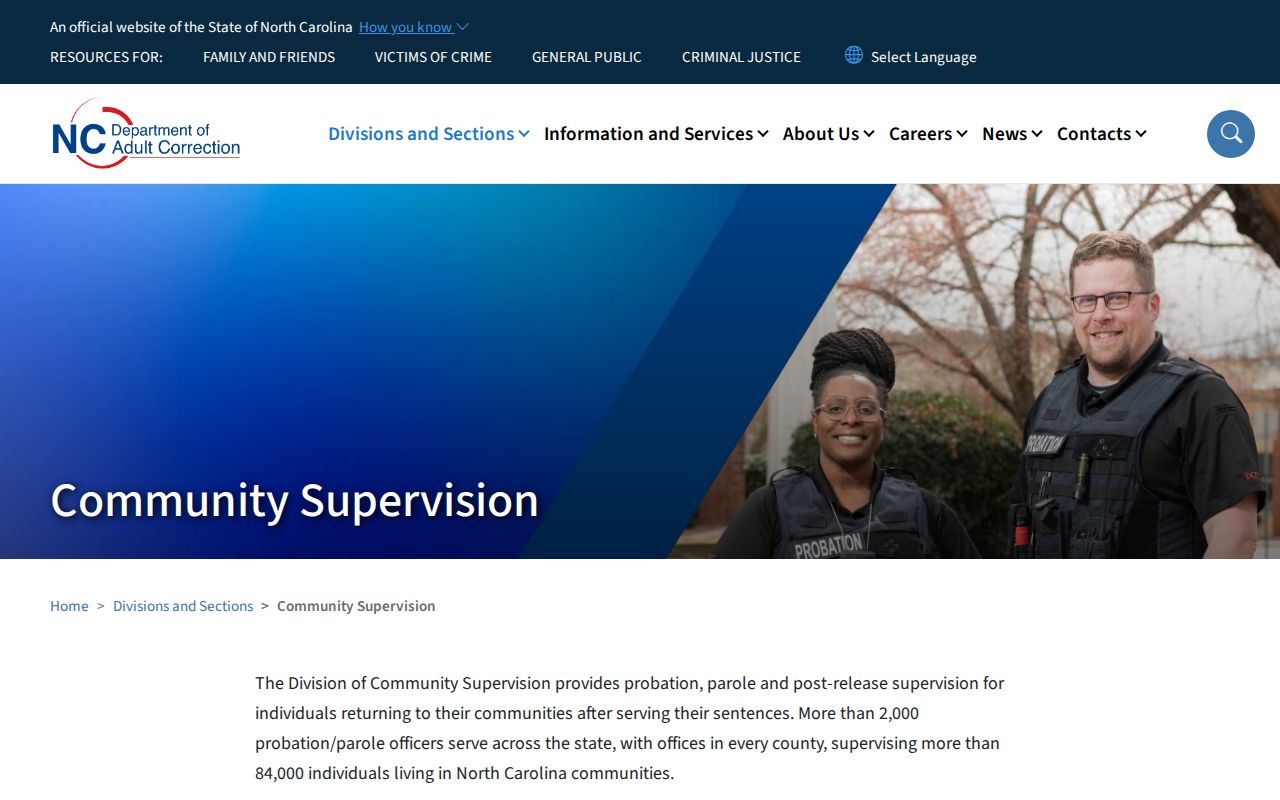 Gatesville criminal records and North Carolina community supervision